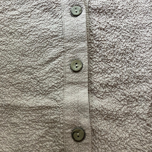 NEW SHEIN BEIGE PEPLUM BLOUSE -S - Picture 7 of 10